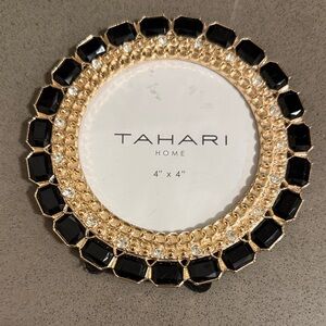 Tahari Home Round Gold and Black Frame